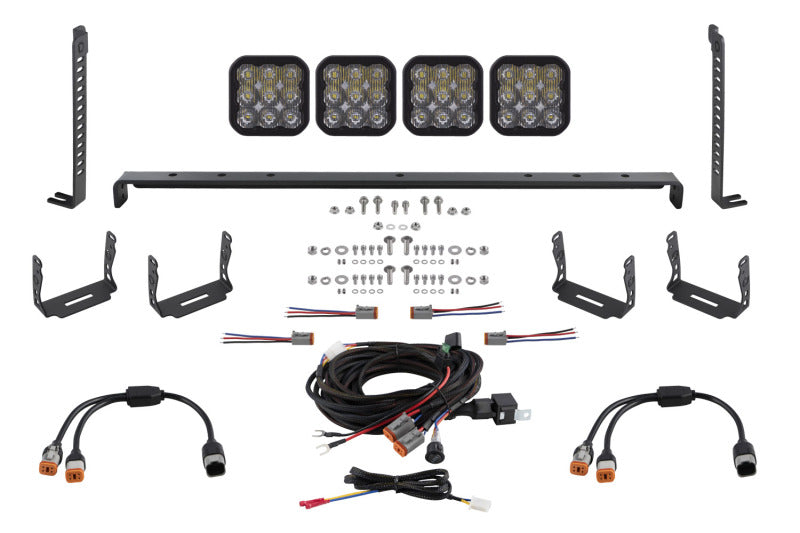Kit de 4 modules LED pour calandre Stealth Toyota 4Runner SS5 14-23 de Diode Dynamics - Conduite blanche professionnelle