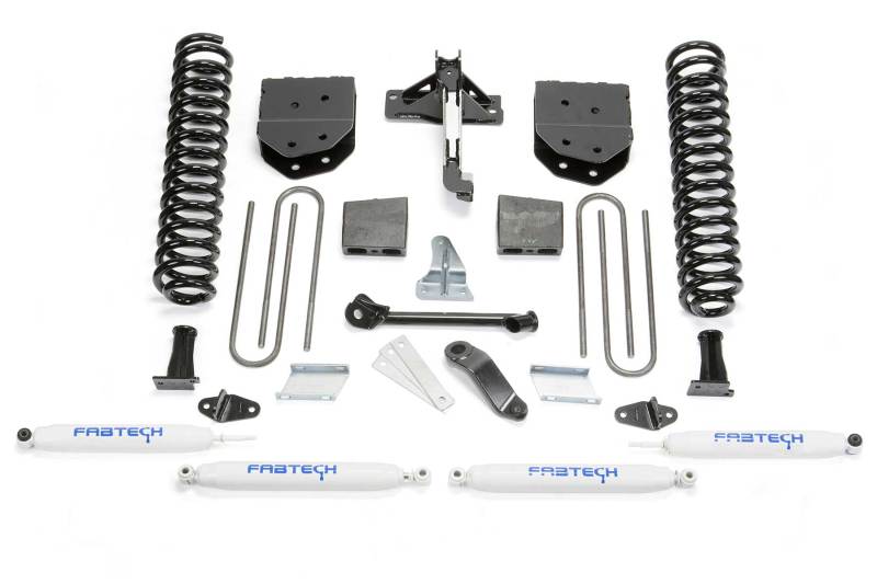 Système de base Fabtech 08-16 Ford F250/F350 4WD 4 pouces avec amortisseurs de performance