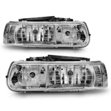 Phares en cristal chromés ANZO 1999-2002 Chevrolet Silverado 1500
