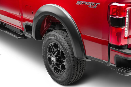 Bushwacker 23-24 Ford F-250/350 SuperDuty Extend-A-Fender Style Flares 2pc Rear - Black