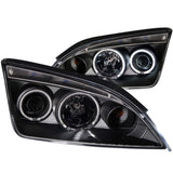Phares de projecteur ANZO 2005-2007 Ford Focus avec halo noir
