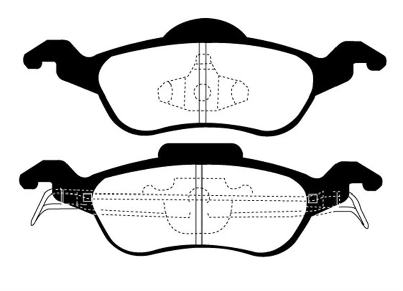 Plaquettes de frein avant EBC 00-04 Ford Focus 2.0 Greenstuff