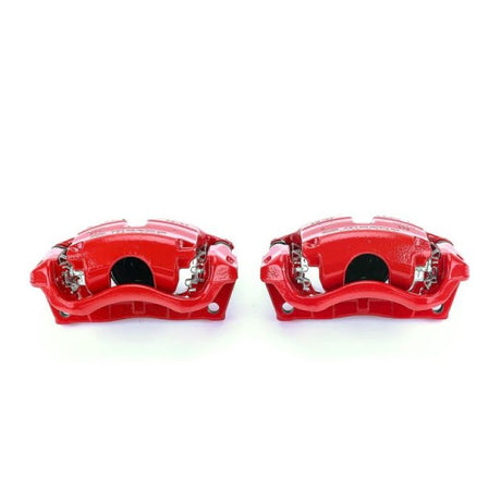 Étriers avant rouges Power Stop 14-18 Mazda 3 avec supports - Paire