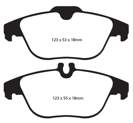Plaquettes de frein arrière EBC 13-16 Mercedes-Benz GLK250 2.1 Twin TD Yellowstuff
