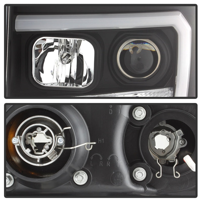 Phares de projecteur Spyder GMC Sierra 1500/2500/3500 07-13 V2 - Noir PRO-YD-GS07V2-LBDRL-BK