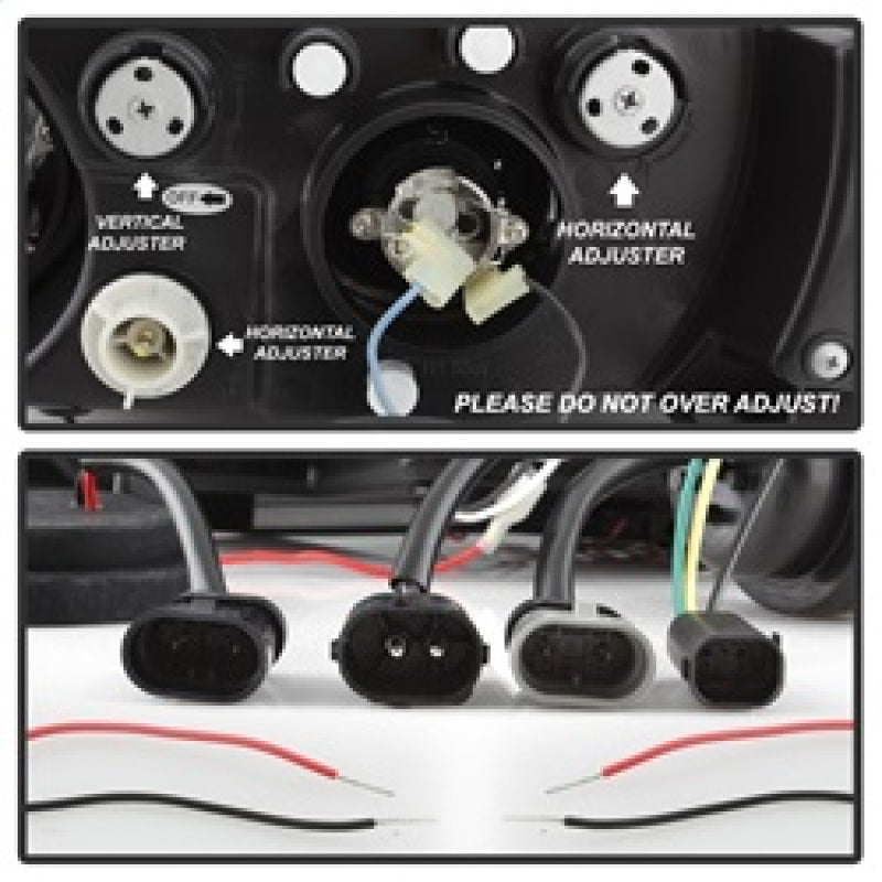 Phares de projecteur Spyder BMW Z3 96-02 LED Halo Chrome High H1 Low H1 PRO-YD-BMWZ396-HL-C