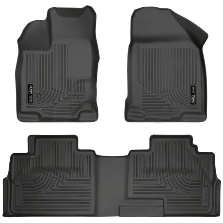 Revêtements de sol avant et 2e siège noirs Husky Liners 07-13 Ford Edge / 07-13 Lincoln MKX Weatherbeater