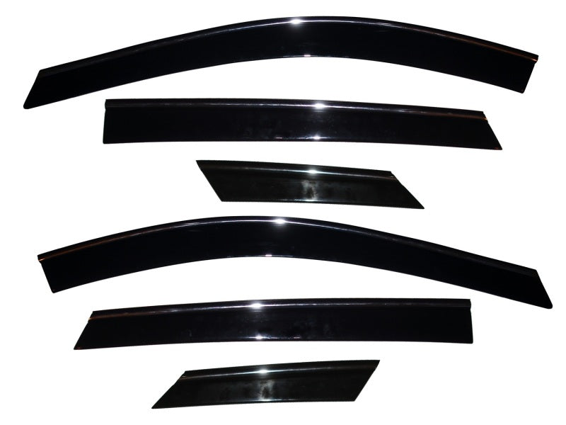 Déflecteurs à profil bas AVS 10-17 Cadillac SRX Ventvisor 6 pièces - Fumé avec garniture chromée