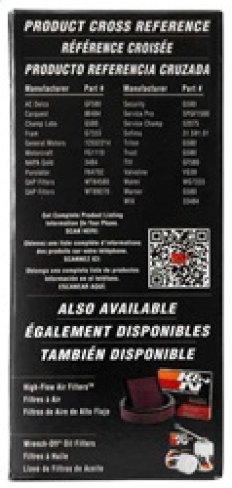 Filtre à carburant K&amp;N pour Chevrolet Caprice 4,3 L/5,7 L 93-96, Chevrolet Colorado 2,8 L/3,5 L 04-05
