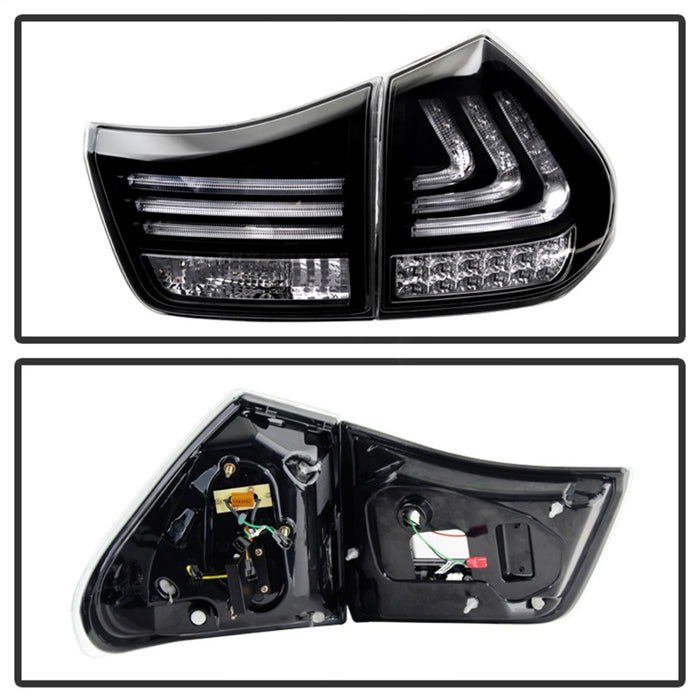 Spyder Lexus RX330/RX350 04-09 LED Tail Lights Black ALT-YD-LRX04-LED-BK