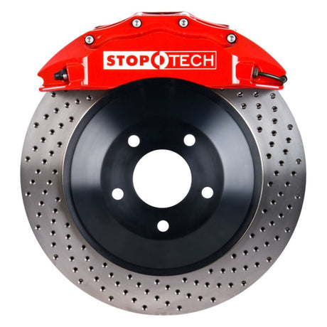 Freins avant StopTech 06-16 Chrysler 300 avec étriers rouges et rotors fendus