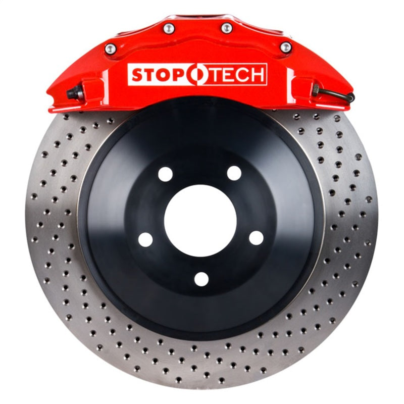 Freins avant StopTech 08-13 Toyota Land Cruiser BBK avec étriers ST-65 rouges percés, rotor 380x35 mm