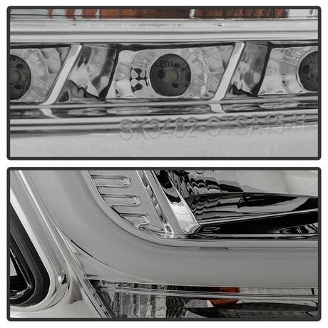 Phares de projecteur Spyder Chevy Tahoe / Suburban 2015-2016 - DRL LED - Chrome PRO-YD-CTA15-DRL-C