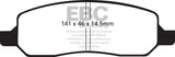 Plaquettes de frein arrière EBC 06-09 Buick Lucerne 3.8 Yellowstuff