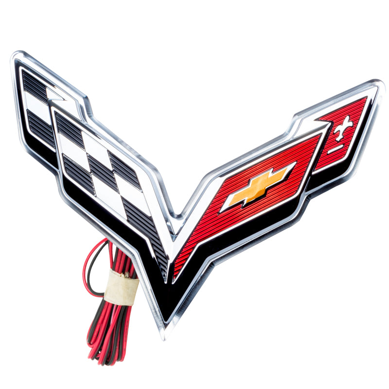 Oracle Corvette C7 Rear Illuminated Emblem - White SEE WARRANTY