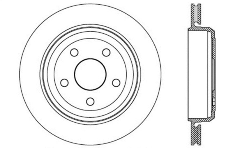 Disque de frein sport perforé et rainuré StopTech 11-17 Jeep Grand Cherokee (sauf SRT8)