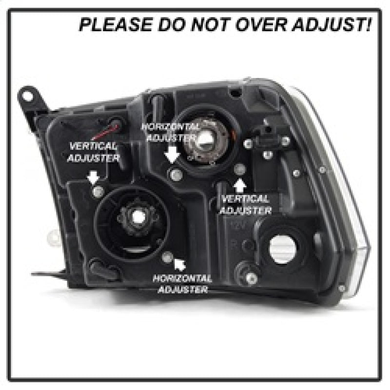 Phares de projecteur Spyder 09-16 Dodge Ram 1500 V2 - Halogène - DRL - Chrome (PRO-YD-DR09V2-LBDRL-C)