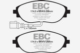 Plaquettes de frein avant EBC 2015+ Volkswagen GTI/Golf R (Mk7) Bluestuff