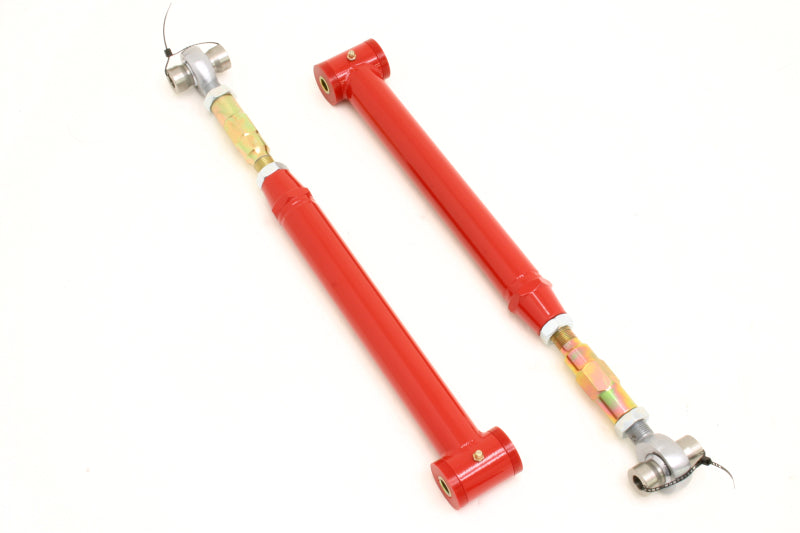 Bras de suspension inférieurs réglables sur véhicule BMR 82-02 3e génération F-Body / embout de tige combinés (polyuréthane) - Rouge