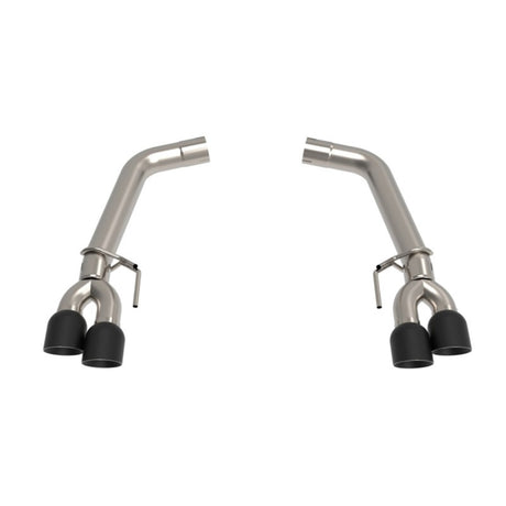 Kooks 2018+ Mustang 5.0L 4V OEM x échappement arrière de 3 pouces avec suppressions de silencieux et embouts quadruples noirs de 4 pouces