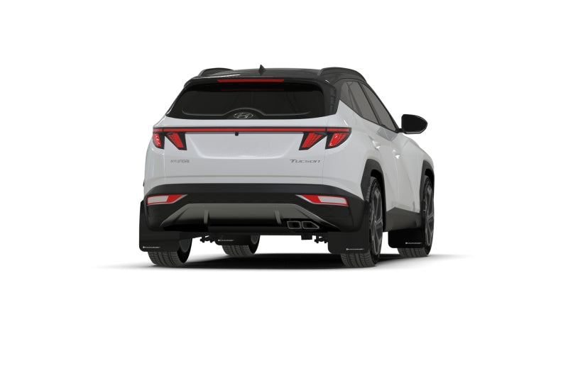 Rally Armor 2022 Hyundai Tucson Black UR Mud Flap - Metallic Black Logo