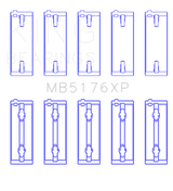 King Engine Bearings Mitsubishi 4G91/4G92/4G93 16V (Size STDX) Crankshaft Main Bearing Set