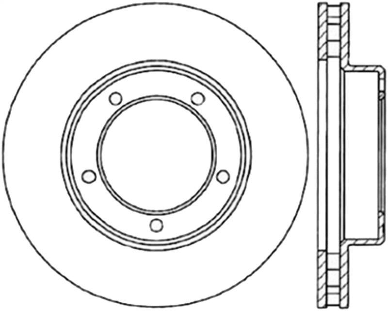 StopTech 98-07 Lexus LX / Toyota Land Cruiser Cryo Slotted Front Left Sport Brake Rotor