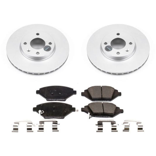 Power Stop 16-19 Chevrolet Spark Front Z17 Evolution Geomet Coated Brake Kit