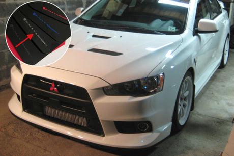 Bavette garde-boue Rally Armor 08-17 Mitsubishi EVO X noire UR avec logo argenté