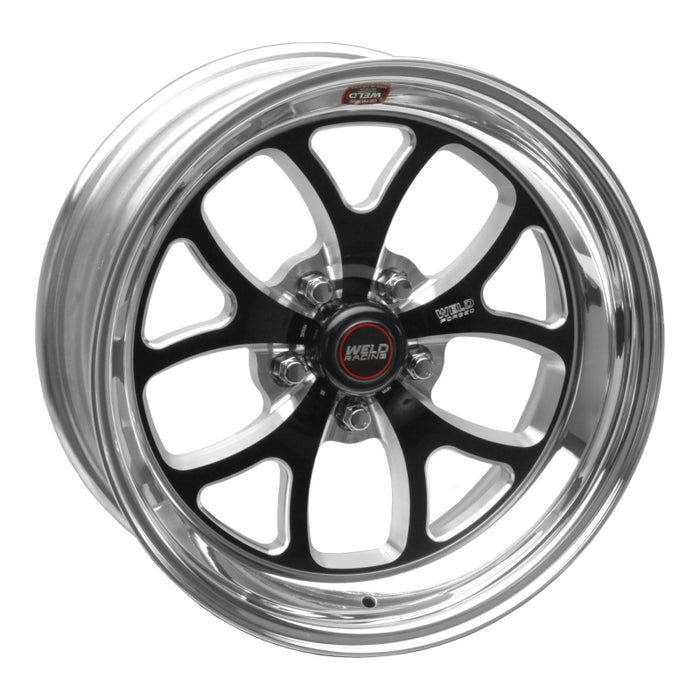 Roue noire Weld S76 17 x 10,5 / 5 x 4,5 BP / 7,9 po BS (plaquette basse) - Sans verrou de talon