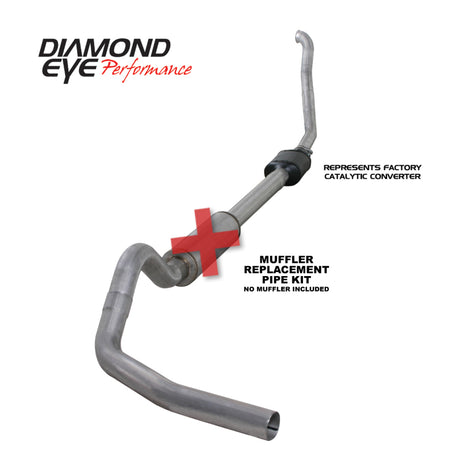 KIT Diamond Eye 4 pouces MFLR RPLCMENT PIPE TB SGL ALUM 94-97 5 7 3L F250/F350 PWRSTROKE NFS W CARB STDS