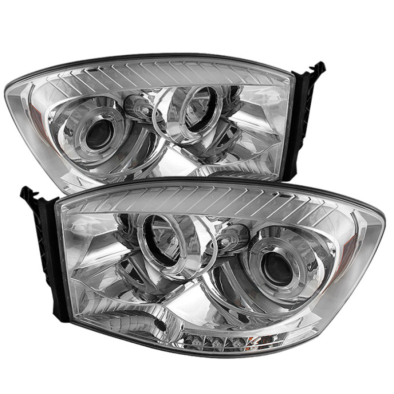 Phares de projecteur Spyder Dodge Ram 1500 06-08/Ram 2500 06-09 LED Halo LED Chrm PRO-YD-DR06-HL-C