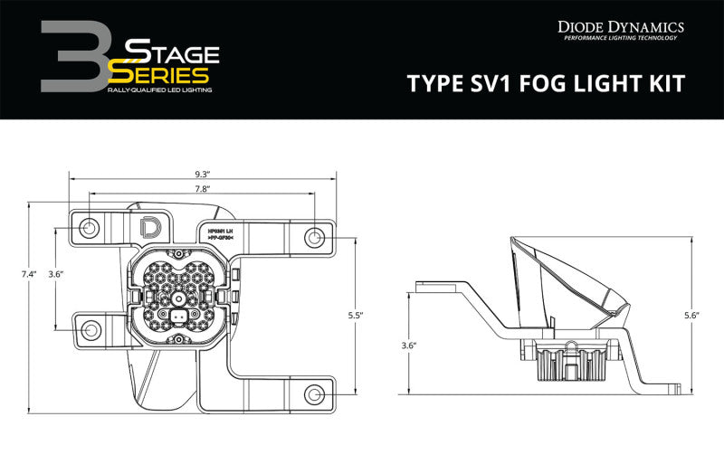 Diode Dynamics SS3 Pro Type SV1 Kit ABL - White SAE Driving