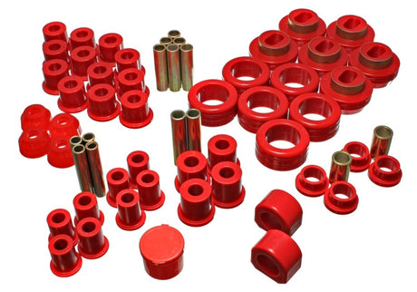 Ensemble de bagues principales Hyper-flex rouges pour suspensions Energy 81-87 Chevy/GMC 4WD (avec ressorts avant d'origine)