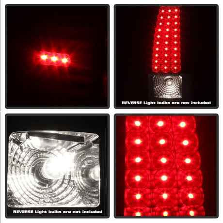 Feux arrière à LED Xtune 03-06 Silverado 1500/2500 (ne s'adaptent pas au Stepside) Noir ALT-ON-CS03-LED-BK