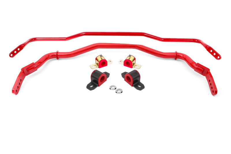 BMR 15-22 S550 Mustang Sway Bar Kit with Bushings  Front and Rear Red BMR Suspension