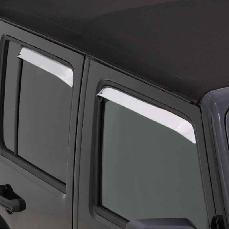 Déflecteurs de vitres avant et arrière AVS 87-98 Ford F-250 Super Duty Ventshade 4 pièces - Acier inoxydable