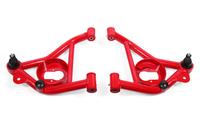 BMR 82-82 3rd Gen F-Body Non-Adj. Lower A-Arms w/ Spring Pocket (Polyurethane) - Red BMR Suspension