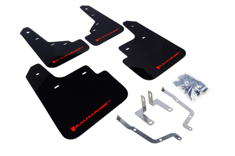 Rally Armor 14-18 Mazda3/Speed3 Black UR Mud Flap w/ Red Logo