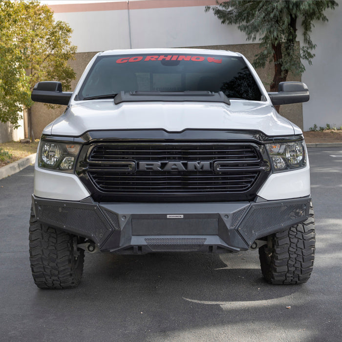 Go Rhino 19-24 Ram 1500 (Excl. Rebel/Warlock/TRX) Element Front Bumper w/Pwr Bar - Tex. Blk