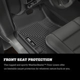 Revêtement de sol avant et deuxième siège noir Husky Liners 09-12 Dodge Ram 1500 Quad Cab WeatherBeater
