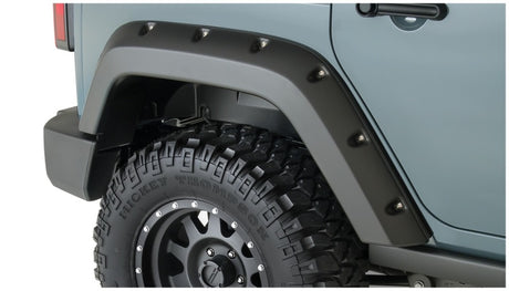 Bushwacker 07-18 Jeep Wrangler Unlimited Pocket Style Flares 2 pièces 4 portes Sport Utility uniquement - Noir