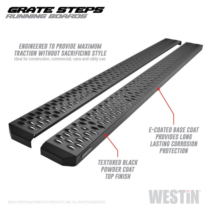 Marchepieds Westin Grate Steps 79 po – Noir texturé