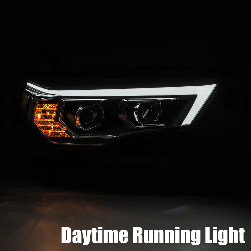Phares de projecteur AlphaRex 14-20 Toyota 4Runner PRO-Series Style planche Chrm avec signal séquentiel