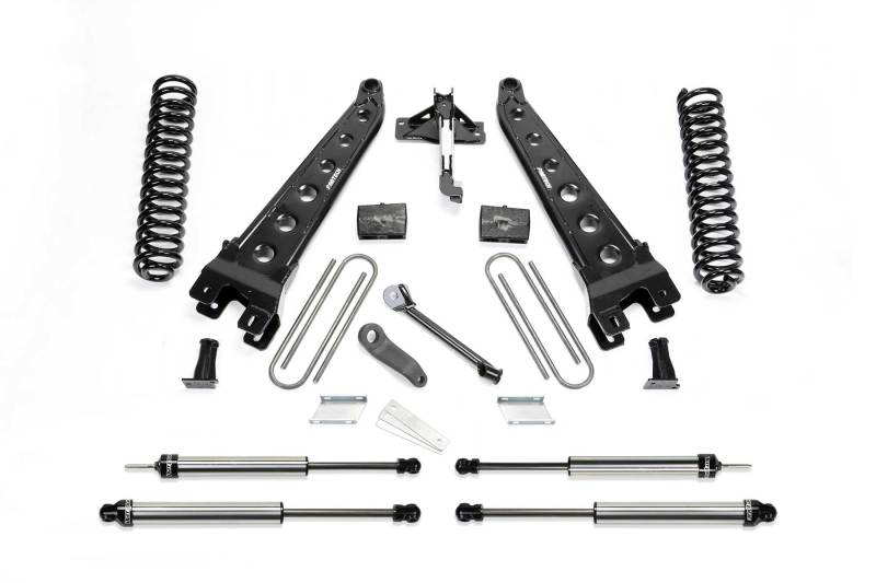Système de bras de radiateur Fabtech 17-21 Ford F250/F350 4WD à essence 4 pouces avec bobines et amortisseurs DLSS