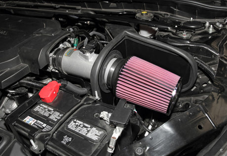 Système d'admission d'air K&amp;N 13-14 Honda Accord 3.5L V6 69 Series Typhoon - Kit d'admission d'air froid argenté