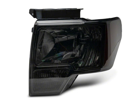 Raxiom 09-14 Ford F-150 Axial OEM Style Rep Headlights- Chrome Housing- SmokedLens