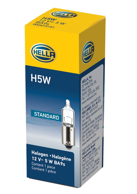 Ampoule Hella H5W 12V 5W Ba9S T275