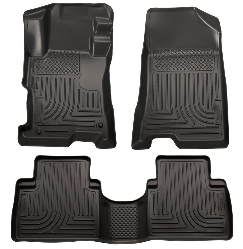 Revêtements de sol avant et 2e siège noirs Husky Liners 14 Kia ​​Sorento Weatherbeater