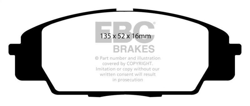 Plaquettes de frein avant EBC 07-11 Acura CSX (Canada) 2.0 Type S Bluestuff